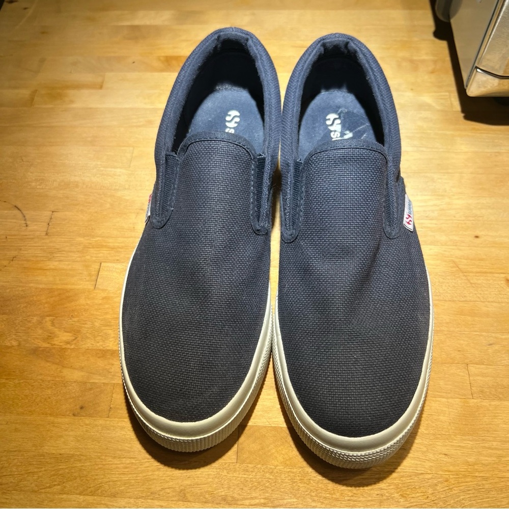 Superga platform slip on shoes